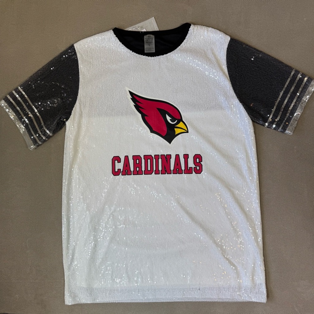 NWT Gameday Couture Arizona Cardinals Bling It Sequined Jersey Dress Size Large